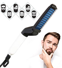 Beard and hair curling straightener, comb design.