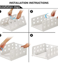 Stackable and foldable storage cart with 3 layers