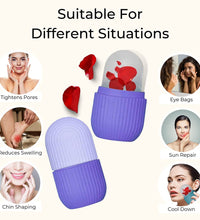 Reusable facial ice roller for refreshing skincare