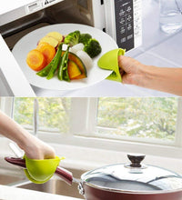 Heat-resistant cooking potholder in silicone material