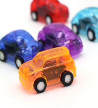 Small car toy with pull back action.