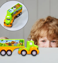 Green and yellow small truck toy for kids