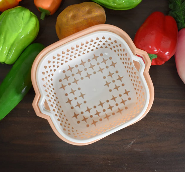 2-in-1 basket strainer for rinsing fruits and vegetables