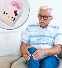 White Hello Kitty hot water bag for pain relief