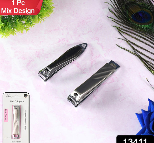 Stainless Steel Folding Portable Large Nail Clippers with Nail File (1 Pc / Mix Design)