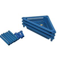 Plastic rack with triangular design