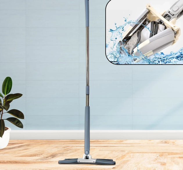 360° flat hand mop for cleaning floors, walls, and ceilings