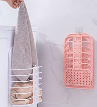 Wall hanging laundry basket for dirty clothes, ideal for bathroom