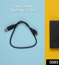 Micro USB cable for power bank charging.