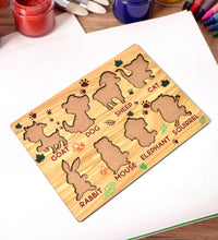 Viga Wooden Animal Chunky Puzzle Board