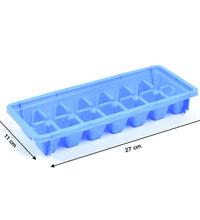 Ice cube trays showing multiple ice cube compartments.