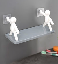 Floating wall shelf for bedroom, living room, or kitchen, mounted design for versatile use.