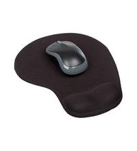 Mouse pad with wrist rest, designed for reducing strain during use