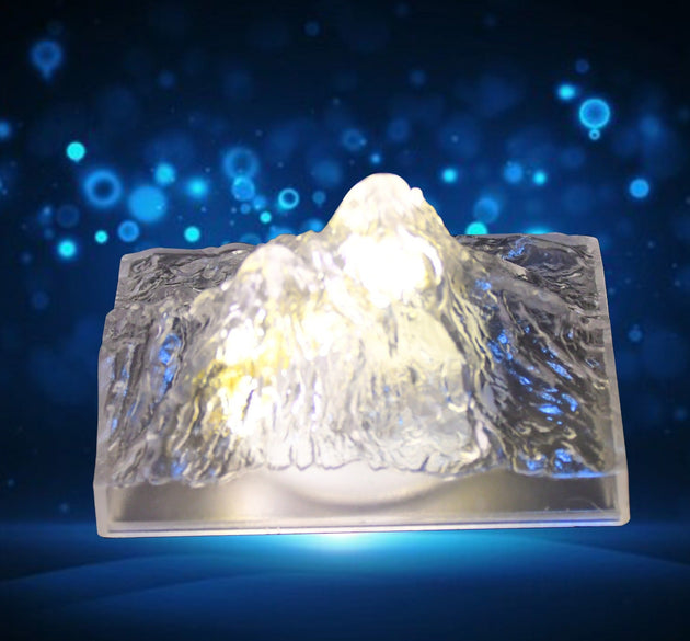 Unique plastic night light with iceberg design and flameless LED