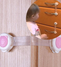 One-piece strap lock for baby safety, durable.