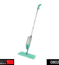 Mop with spray feature and washable cleaning pad