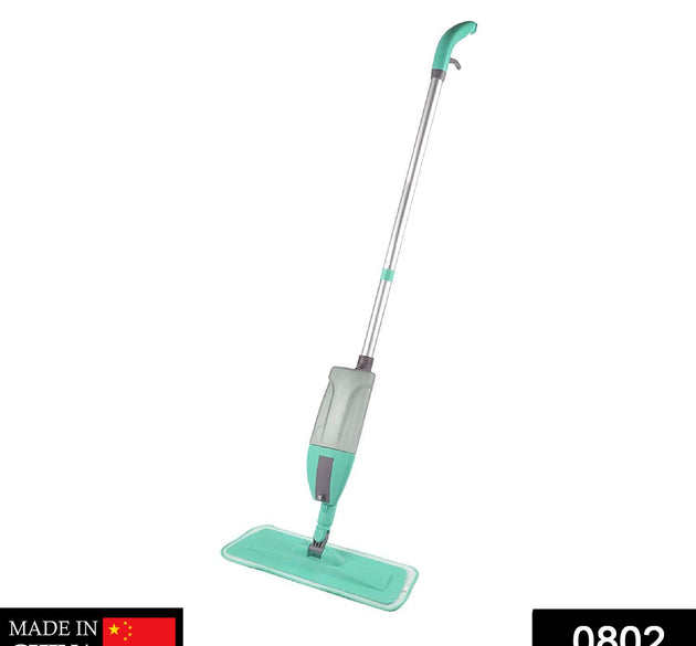 Spray mop with removable cleaning pad and handle