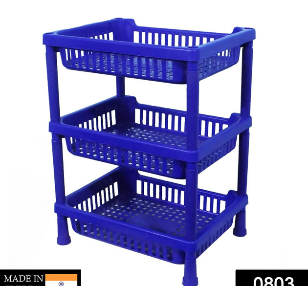 Multipurpose Plastic Storage Rack Oraganiser - 3 pcs