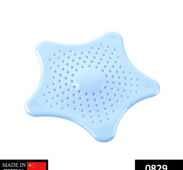 Star-shaped silicone sink filter for catching hair and debris