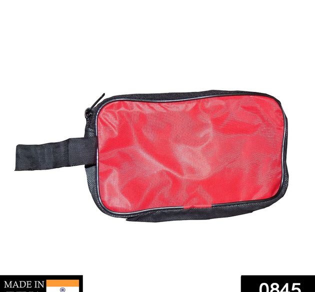 Red travel hand pouch