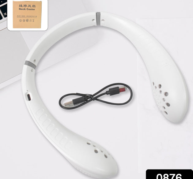 Neck Fan, Portable and Wearable Personal Fan, USB Rechargeable, Headphone Design, Neckband Fan with 3 Speeds, suitable for outdoor family sports travel