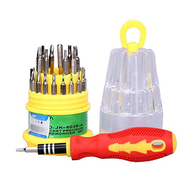 31 in 1 magnetic screwdriver tool kit for repairs.