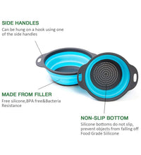 Flexible silicone kitchen strainer