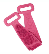 Silicone body scrubber with belt design