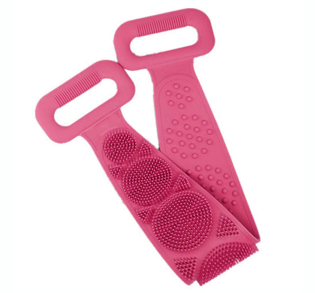 Silicone body back scrubber with double sides