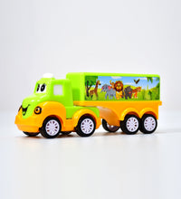 Small green and yellow truck toy for children