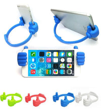 Hand-shaped phone stand for supporting mobile devices in offices and homes.