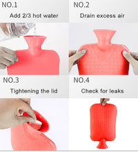 Hot water pad for quick pain relief, small size.