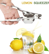 Lemon squeezer in use.