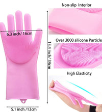 Left-handed silicone glove for kitchen cleaning