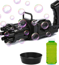 Battery-operated bubble gun with multiple holes for bubbles