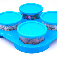 Unbreakable storage jars with tray for multipurpose use