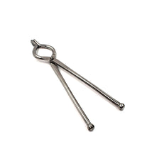 Premium stainless steel tongs by Ganesh, 8mm, various angles.