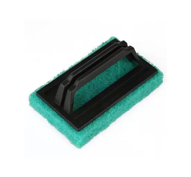 Handle scrubber brush for cleaning utensils.