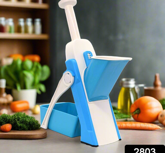 Adjustable hand press vegetable chopper