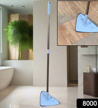 Retractable mop brush with reusable mop heads.