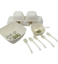 Stylish 13-piece pudding serving set.