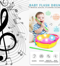 Interactive baby drum toy with lights