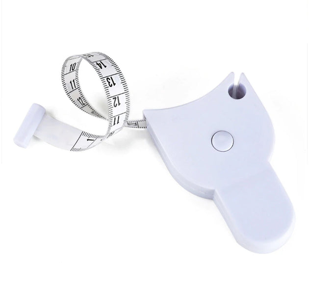 Fitness measuring tape for body measurements.