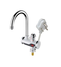 Electric water heater faucet with sleek design and functionality.