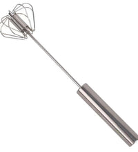 Big Stainless Steel Egg Whisk, Hand Push Rotary Whisk Blender