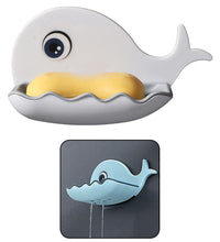 Fish shape soap bar holder, waterproof and adhesive