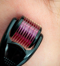 Detailed view of a derma roller for facial scrubs