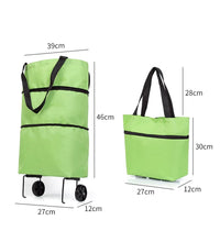 Trolley shopping bag, foldable cart for travel luggage.