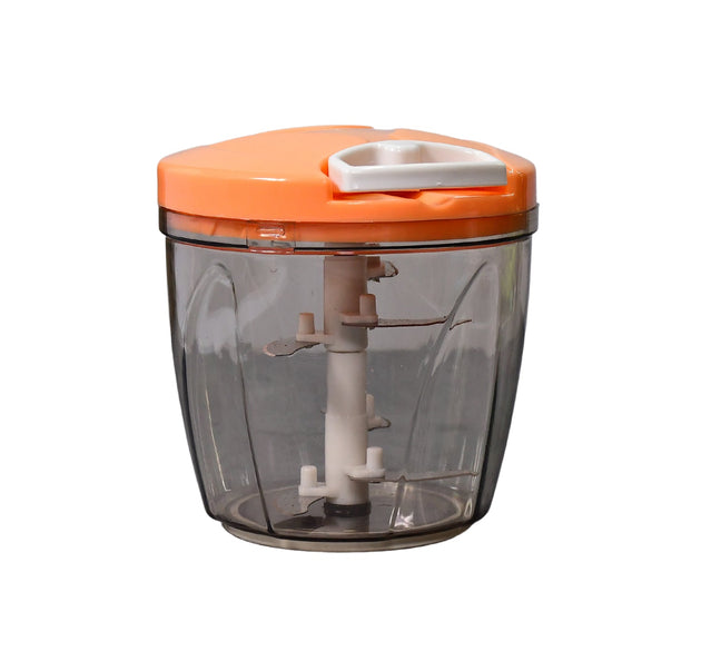 6 blade 2-in-1 manual food chopper, compact and powerful