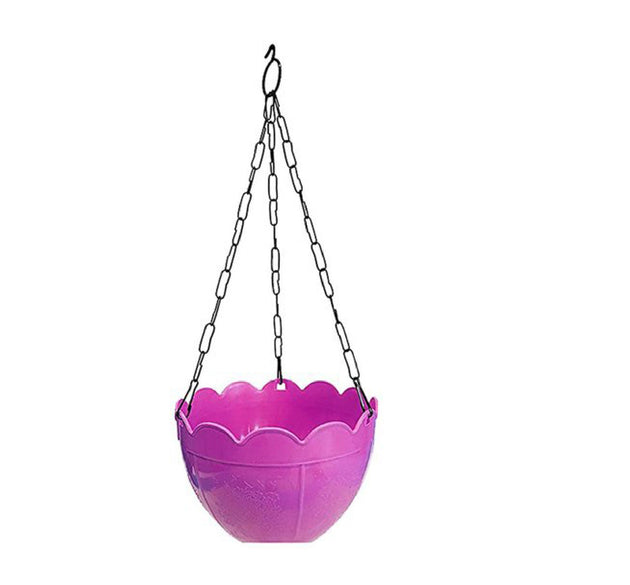 Flower pot with hanging chain